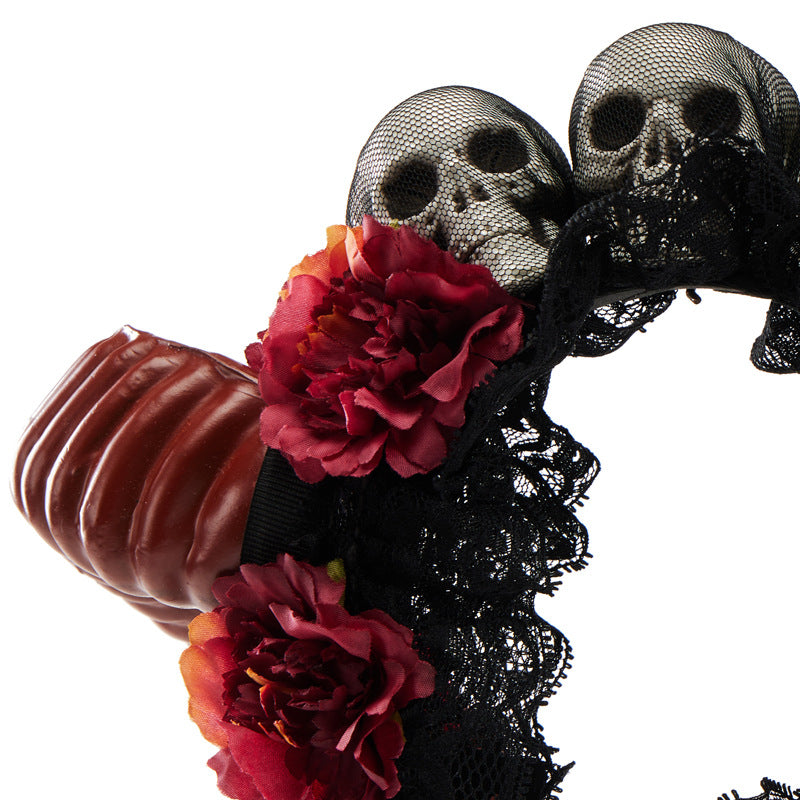 Lace Rose Headband - Black