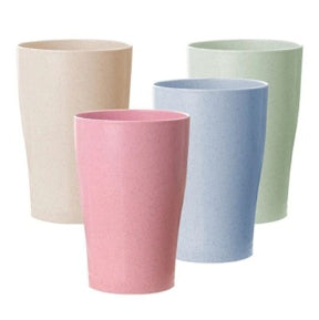 Reusable Water Cup for Household Use - Eco-Friendly Wheat Straw & PP, 201-300ml