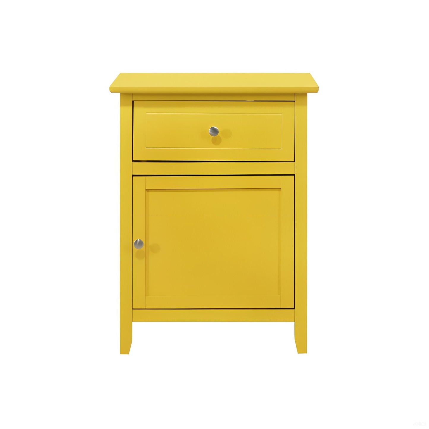Vibrant Yellow Casual Nightstand