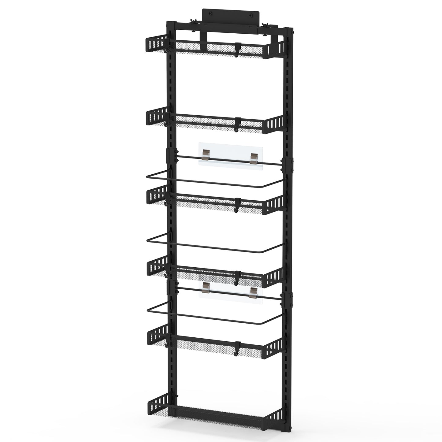 Black-White Options -- 1Pc Over The Door Pantry Organizer 6-Tier