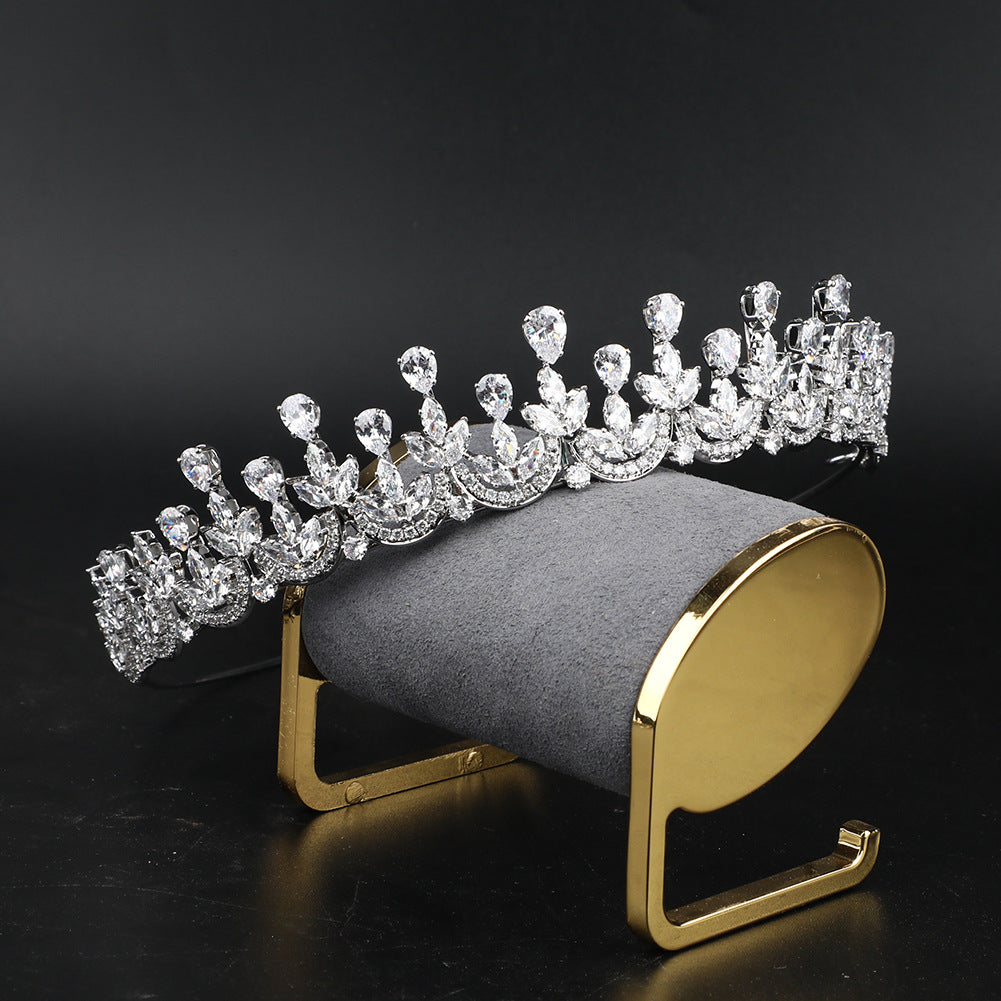 Zircon Bridal Crown with AAA Crystals