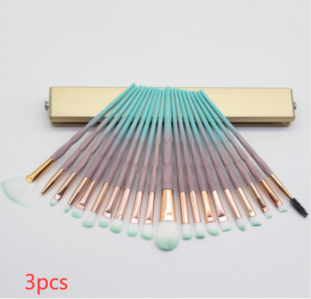 Colorful Makeup Brush Set with 20 Brushes | Cosmetic Tools for Face & Eyes