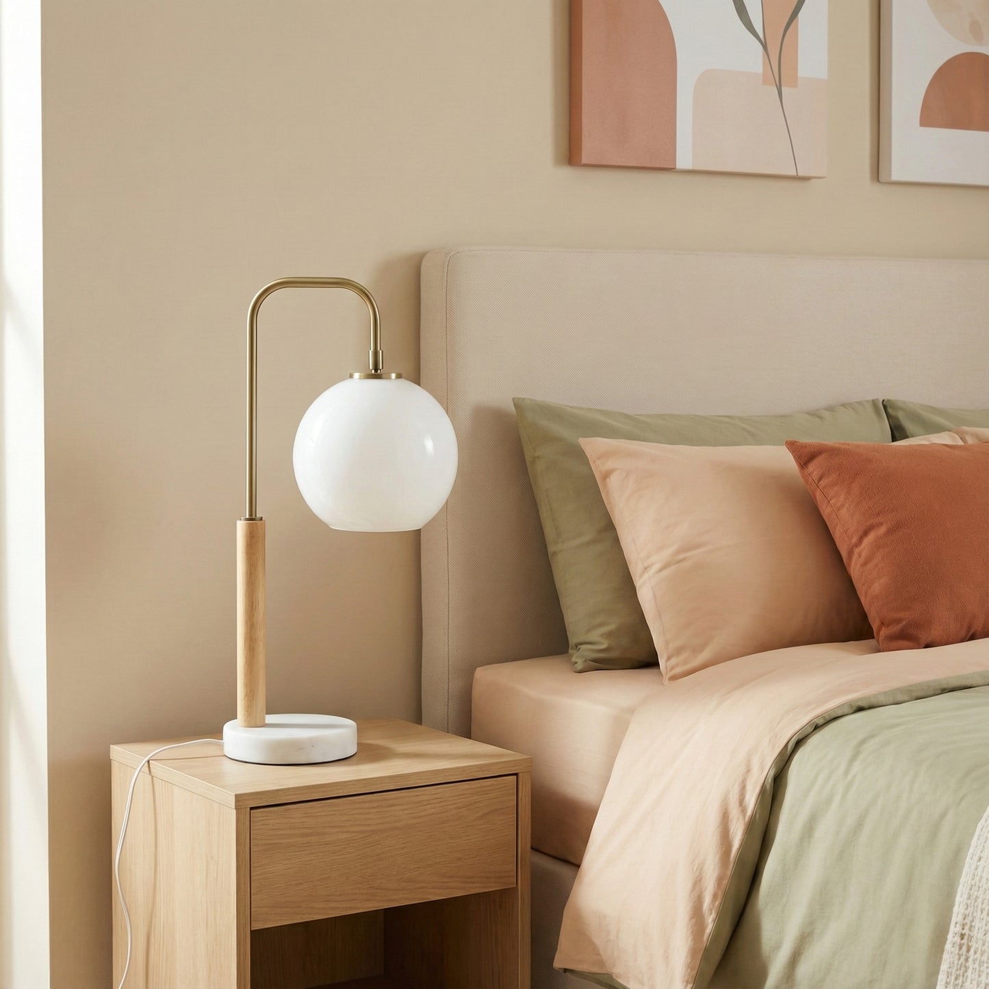 Bedroom Table Lamp Nordic Home Creative Romantic Warm Marble Study