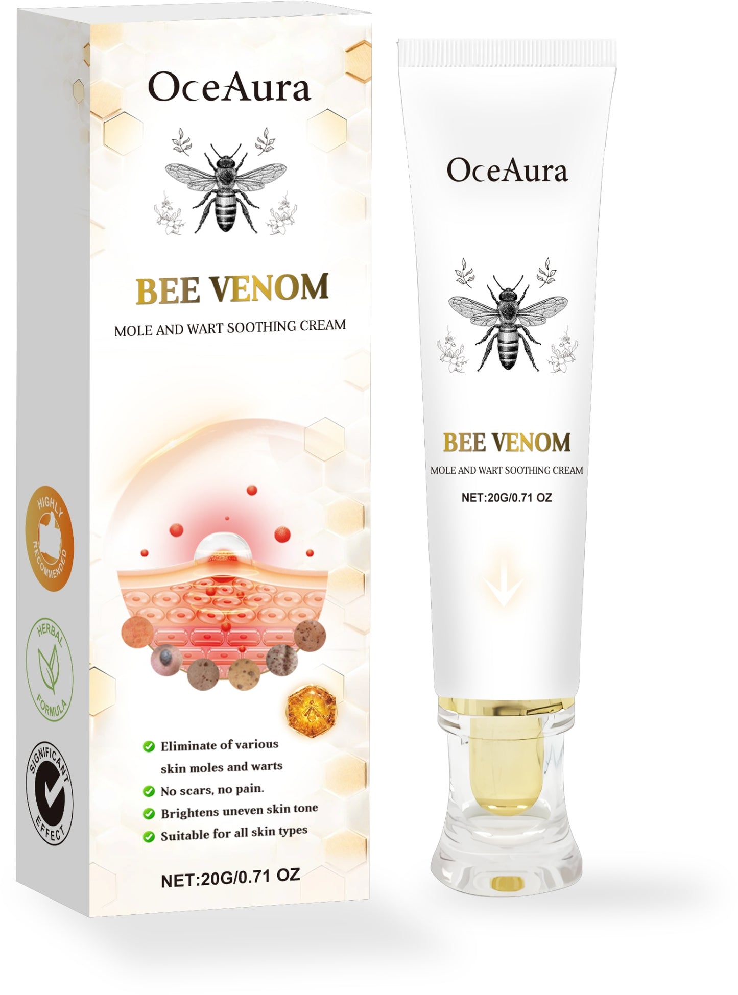 Herbal Repair Face Cream - Collagen, Aloe, Bee Venom, 20g