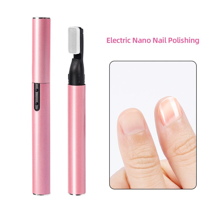 Electric Nail Polisher with Nano Heads - Pink