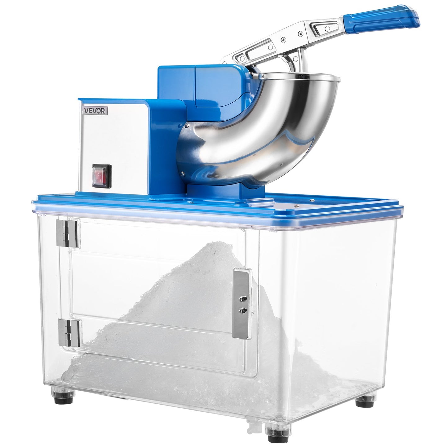Electric Snow Cone Maker with 661LBS/H Ice Crusher Blue - Commercial Kitchen Appliance
