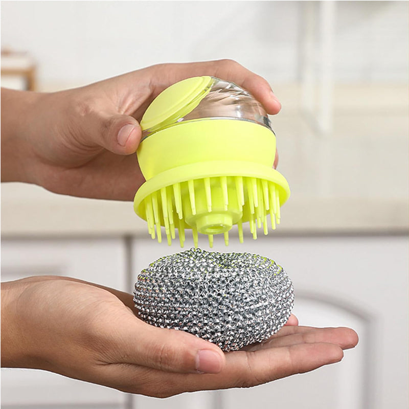Stainless Steel Scrubber Brush for Pots and Pans - 2 Sets