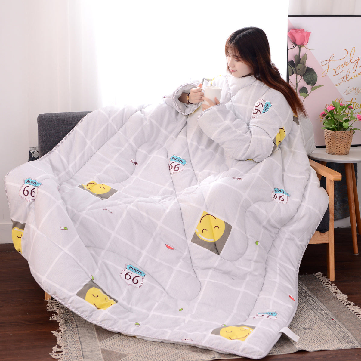 Thickening Sleeping Bag with Detachable Quilt for Autumn and Winter - 120x160cm
