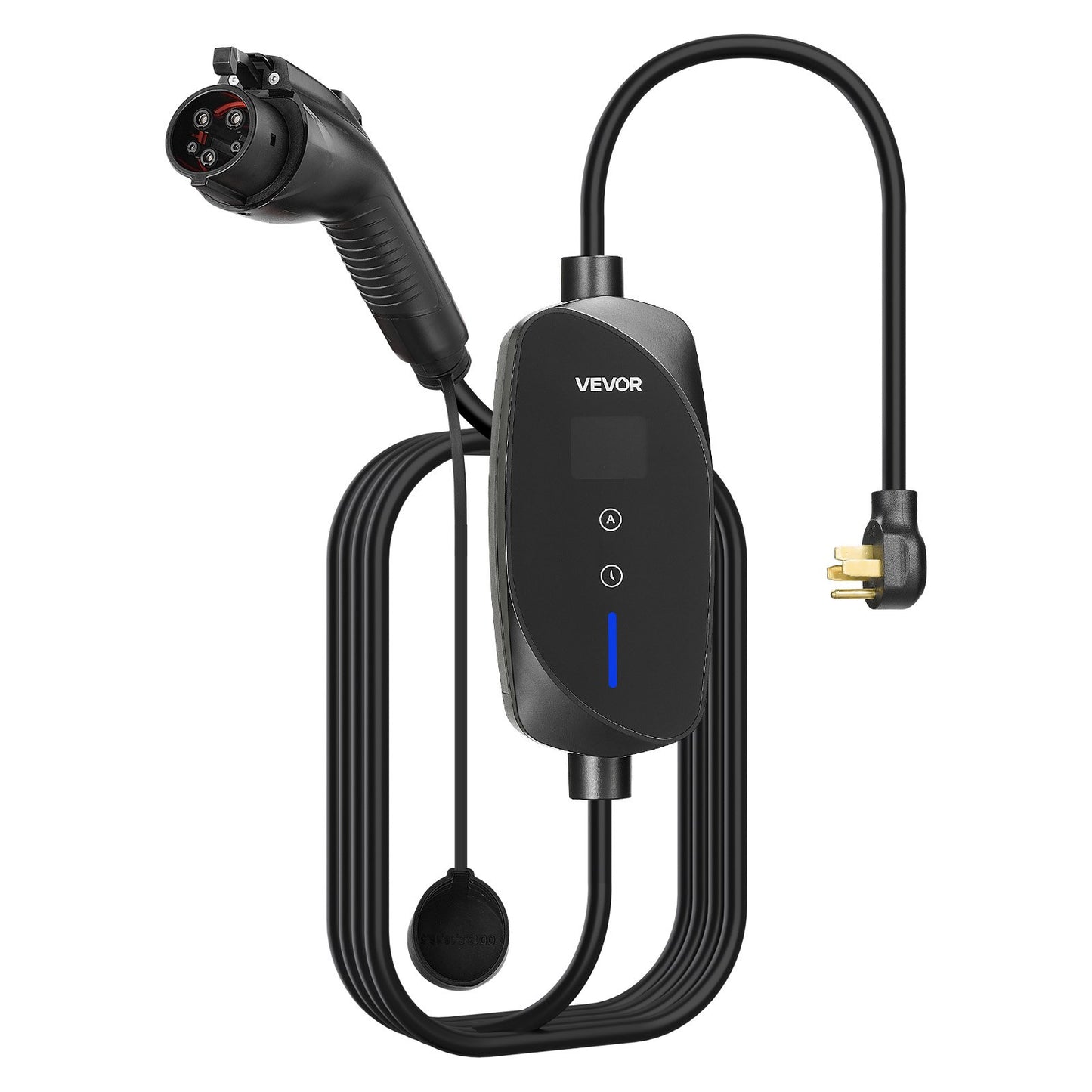 Portable Level 2 EV Charger 32A 240V NEMA 14-50P with 25ft Cable - Black