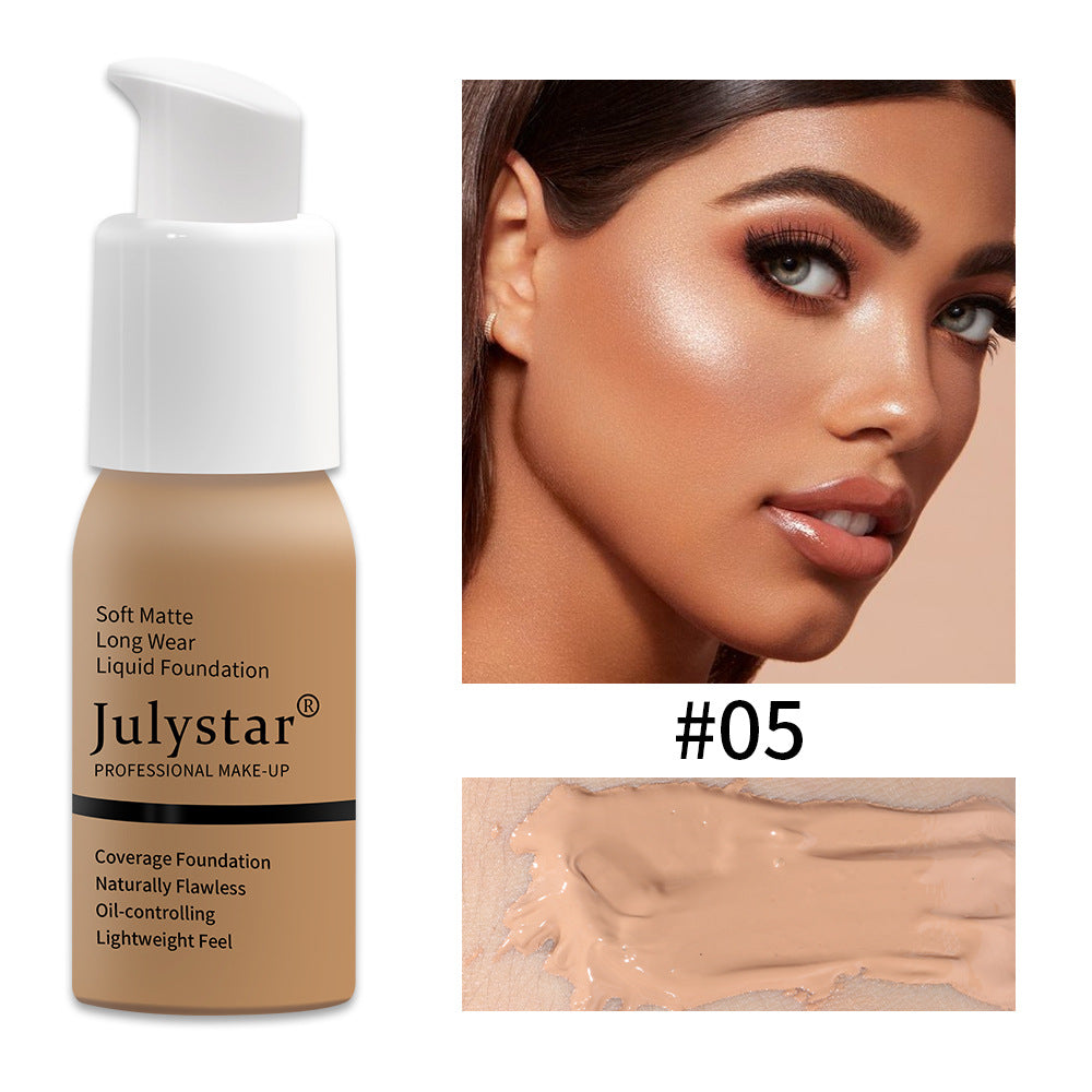 Long-Lasting Liquid Foundation - Waterproof Moisturizing Concealer Makeup