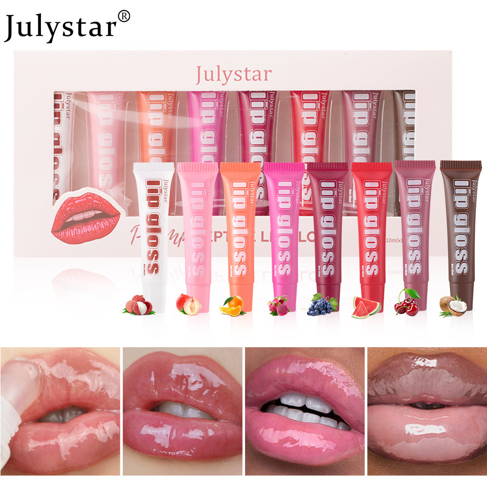 Fruit Flavored Moisturizing Lip Gloss Set - 8 Pack Transparent Gloss