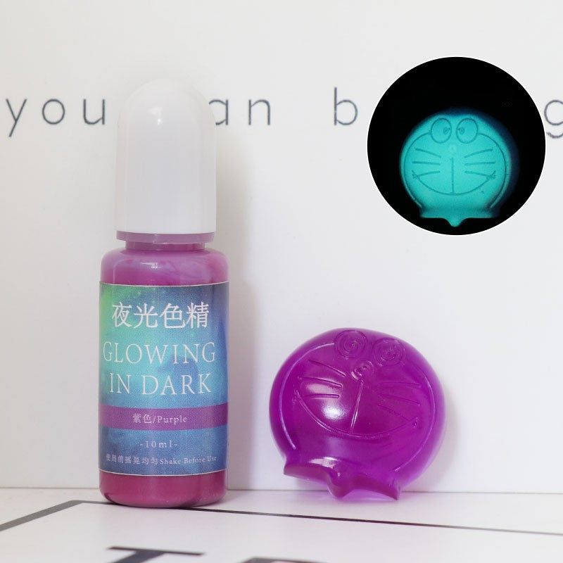 Luminous Resin Pigment for UV & Dark Glow Crafts - 20 Colors, 10ml