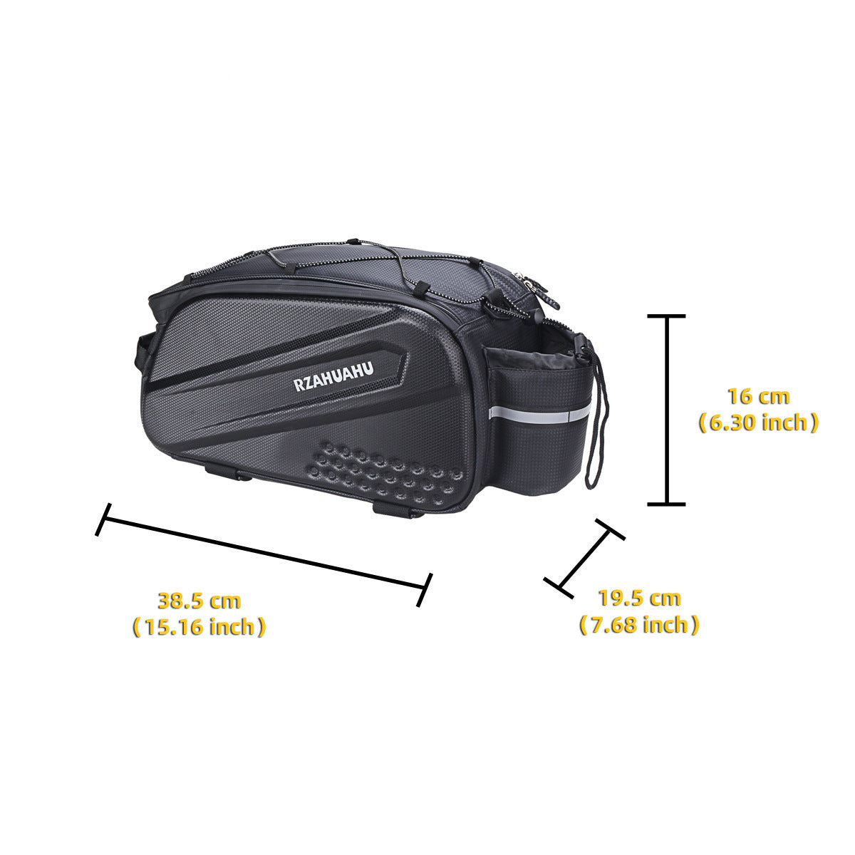 Hard-Shell Bicycle Valet Bag Waterproof Storage Case 38.5x19.5x16cm