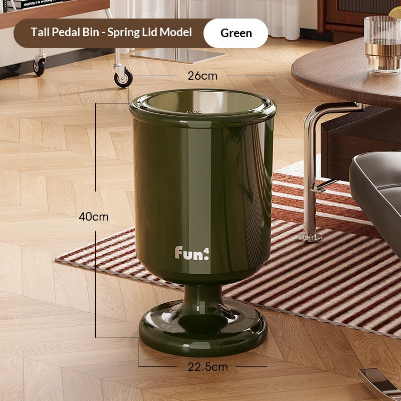 Tall Wine Glass Storage Bucket with Cover - Household Organizer
