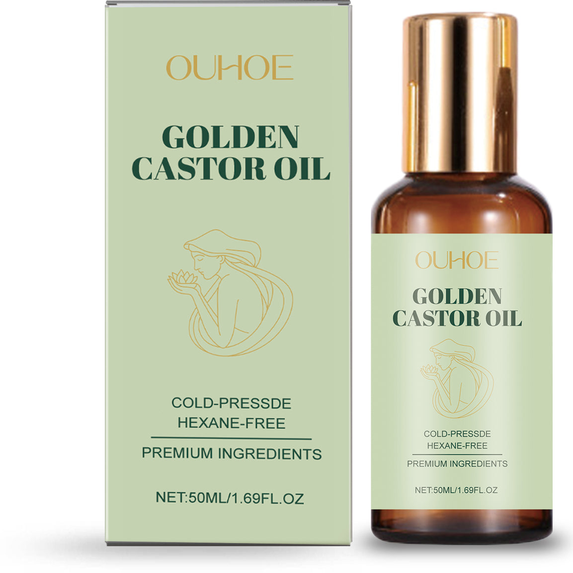 Organic Castor Oil for Hair & Skin - 50ml Natural Body & Beauty Oil