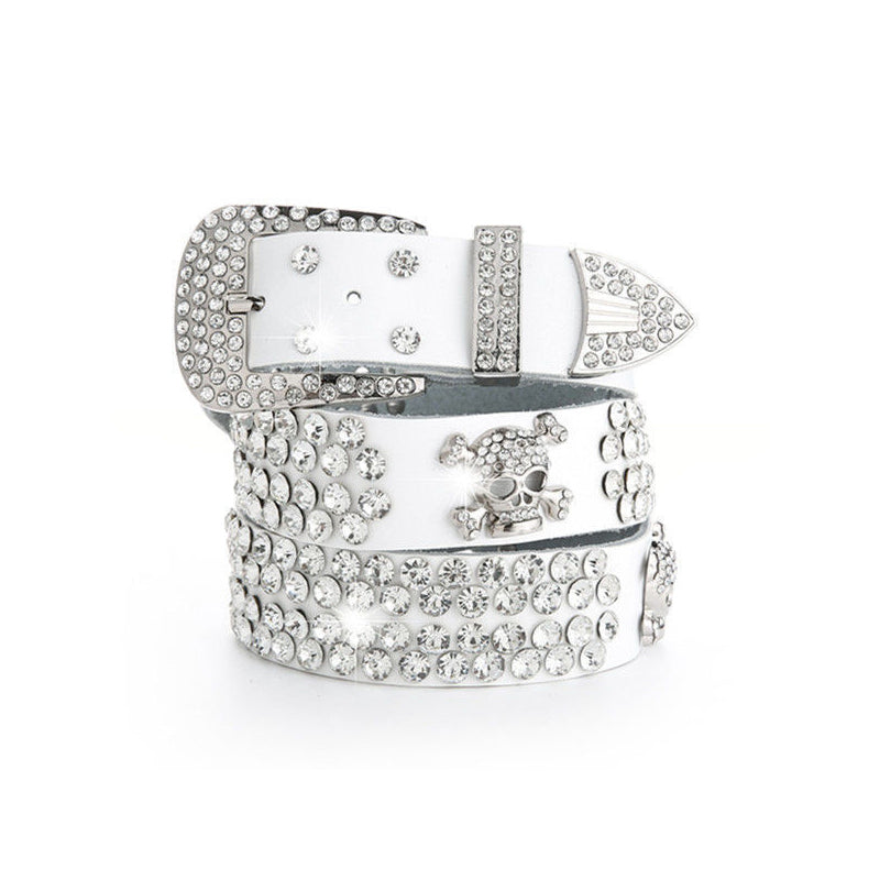 Western Cowboy Rhinestone Belt for Women - High-Quality Rivet Fashion Accessory