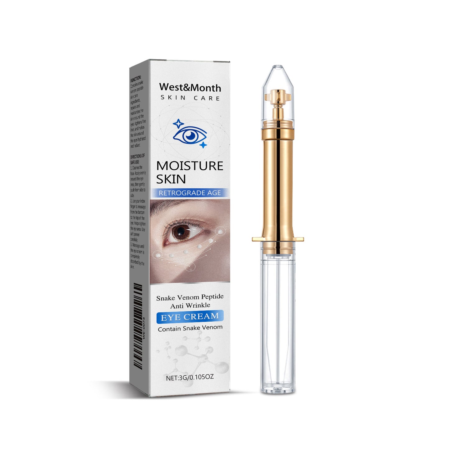 Snake Venom Peptide Eye Cream for Dark Circles and Fine Lines