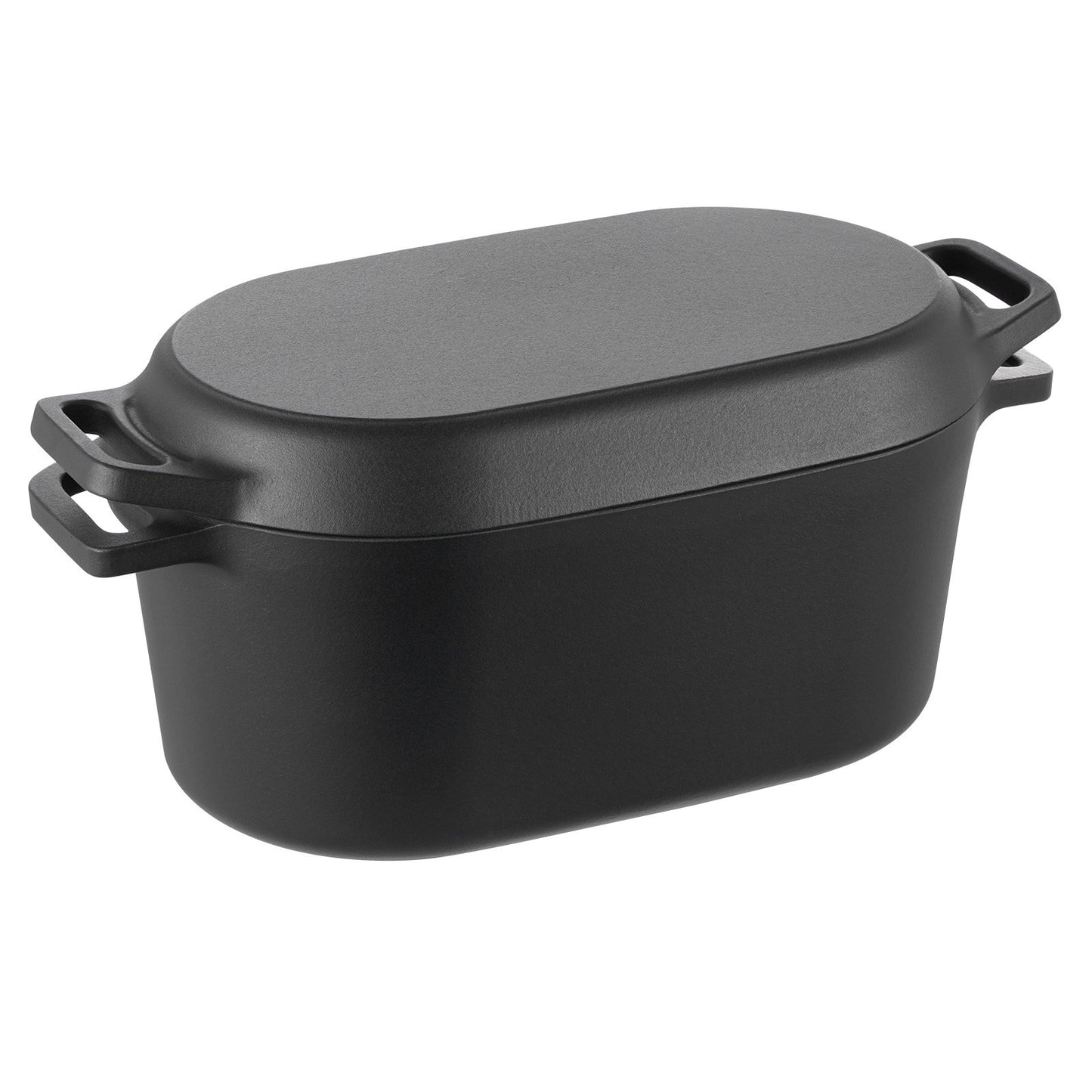 3.5QT Enameled Cast Iron Dutch Oven with Lid - Black