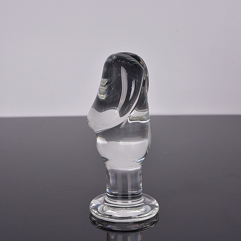 Crystal Glass Adult Wellness Toy for Women - Transparent 11.7x5cm