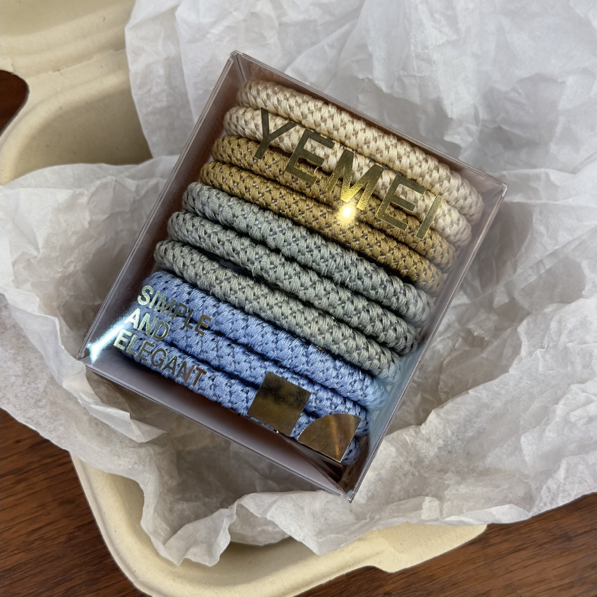 Elastic Woven Hair Bands - Set of 10 Pieces