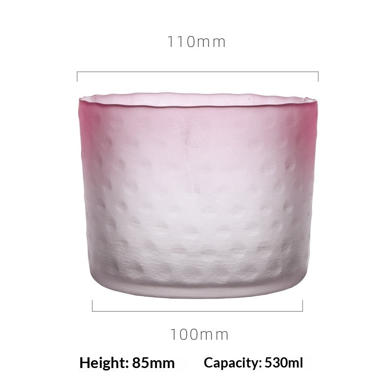 Ceramic Sake Set with Cups and Bottle - Frosted Pink Minimalist Drinkware