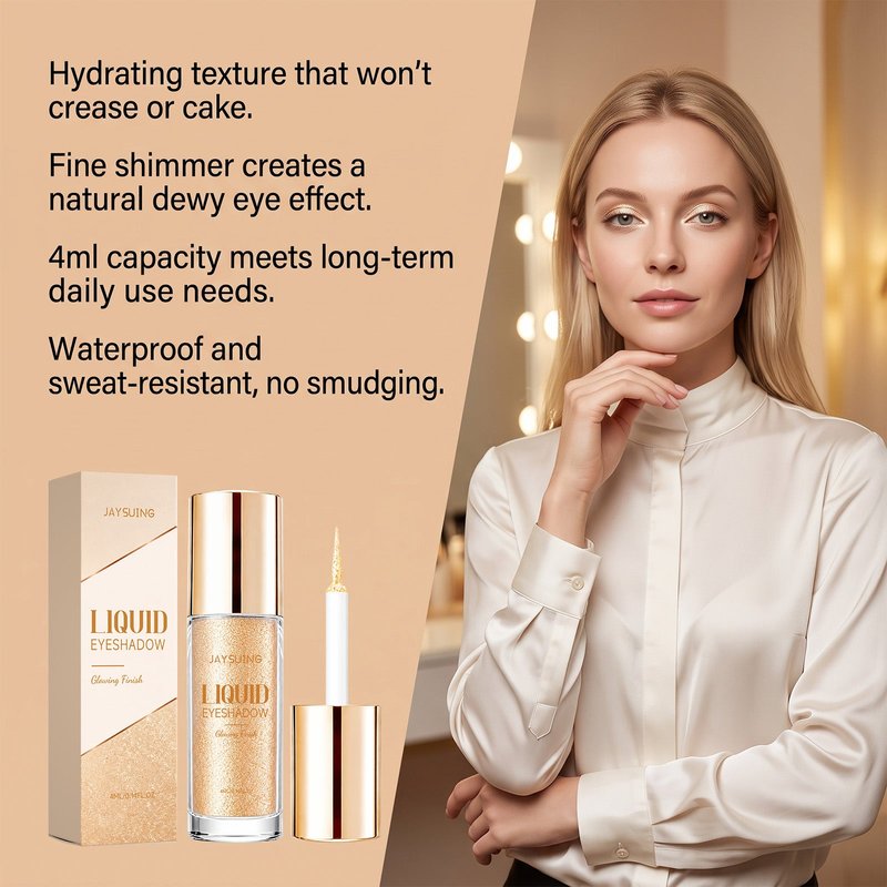 Champagne Gold Shimmer Eyeshadow - 4ml Liquid Makeup for Eyes
