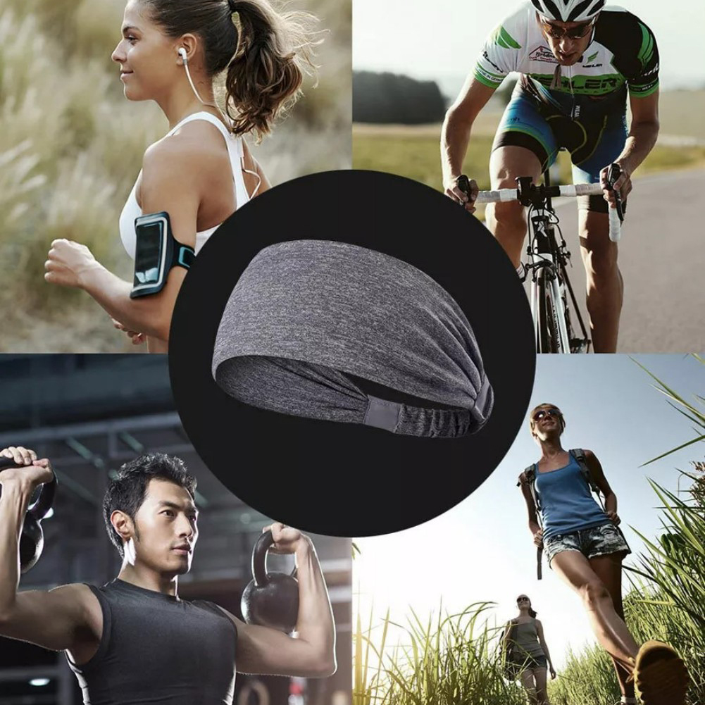 5 Pack Sports Headbands for Men & Women - Non-Slip Sweatbands