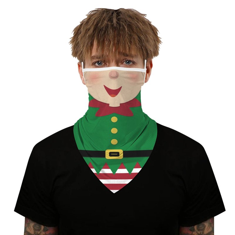 Dustproof Triangle Face Mask for Christmas – Digital Print