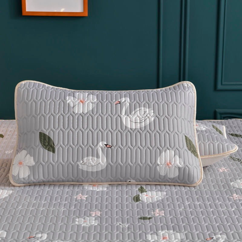 Anti-Mite Latex Pillowcase - Printed Home Bedding Cover, 48x74cm