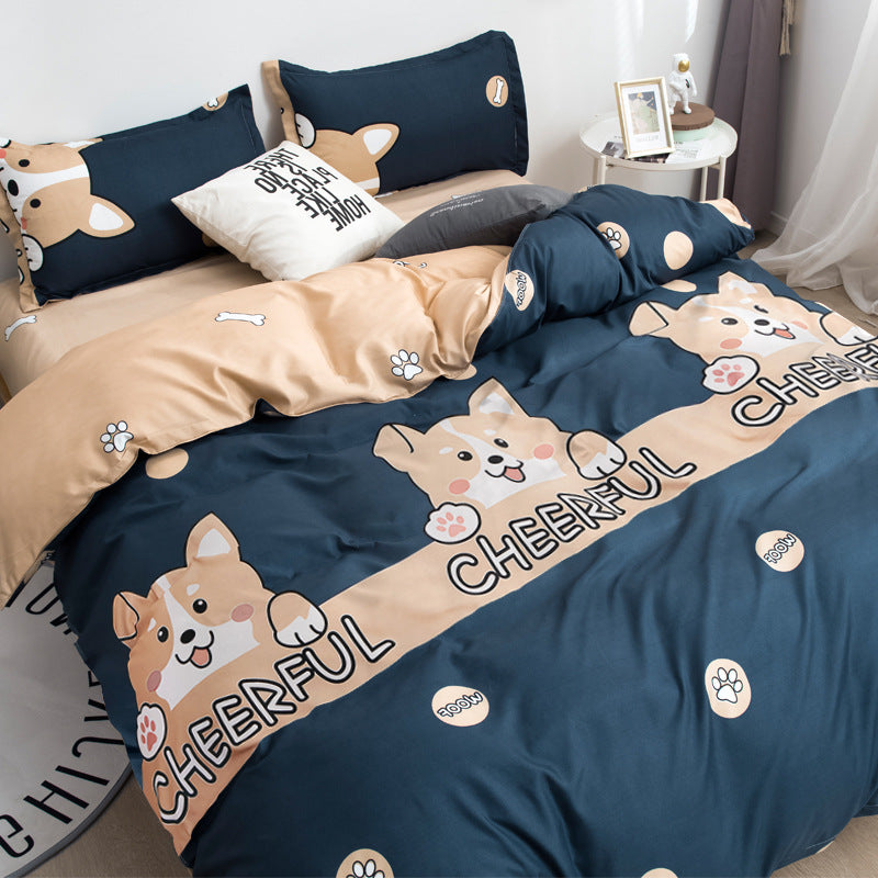 Student Dormitory Single Duvet Cover Set - Autumn & Winter Bedding