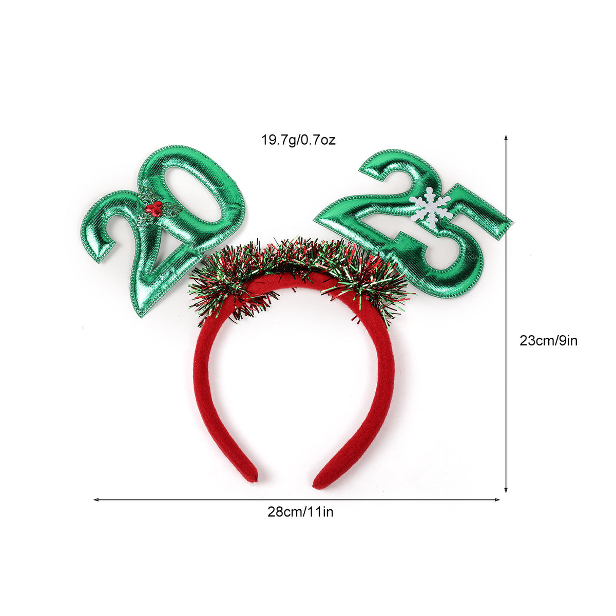 Christmas Headband for Women Holiday Party Accessory - Elegant Festive Hairband