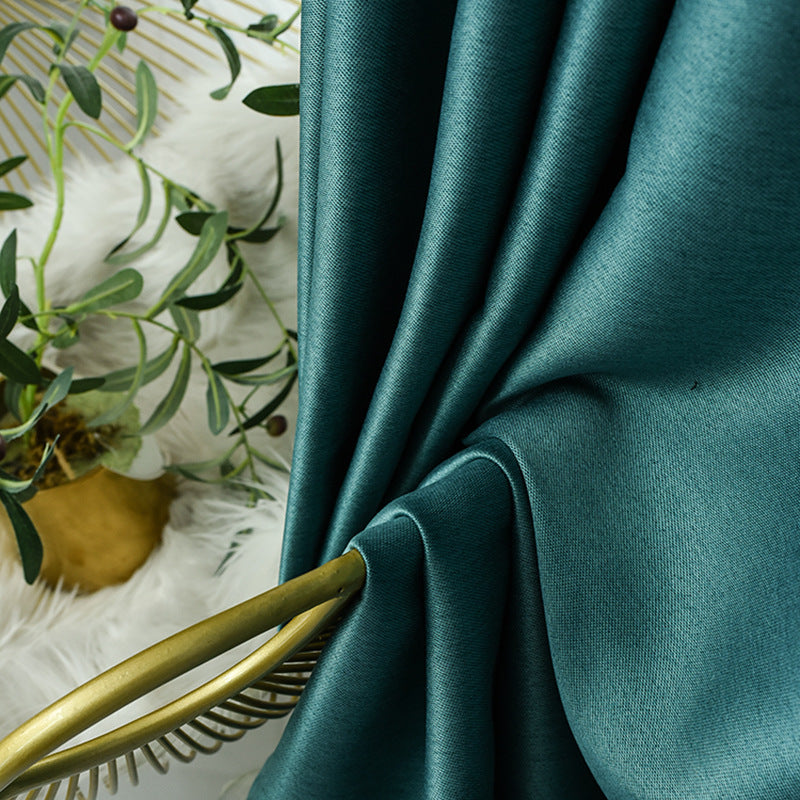 High Shading Linen Curtain with Jacquard Pattern - Double-Sided Home Decor