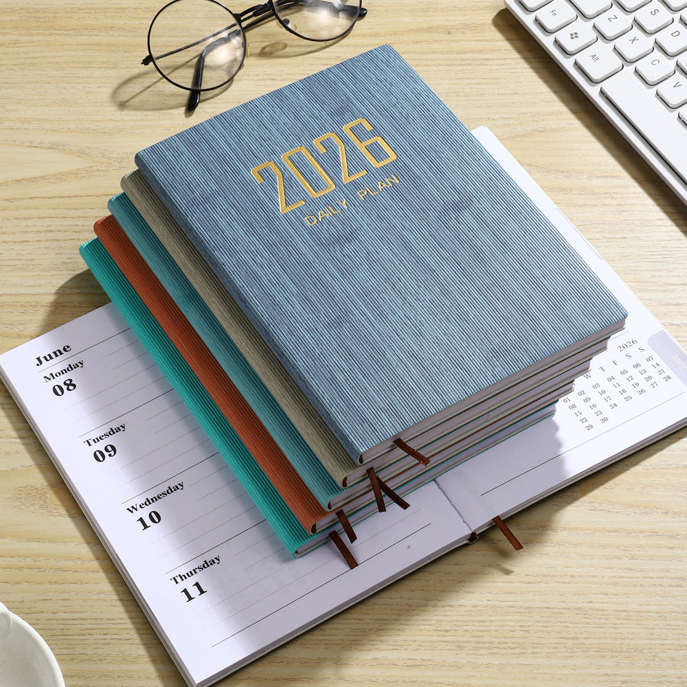 A5 Slim Leather Weekly Planner Notebook - Multiple Cover Colors