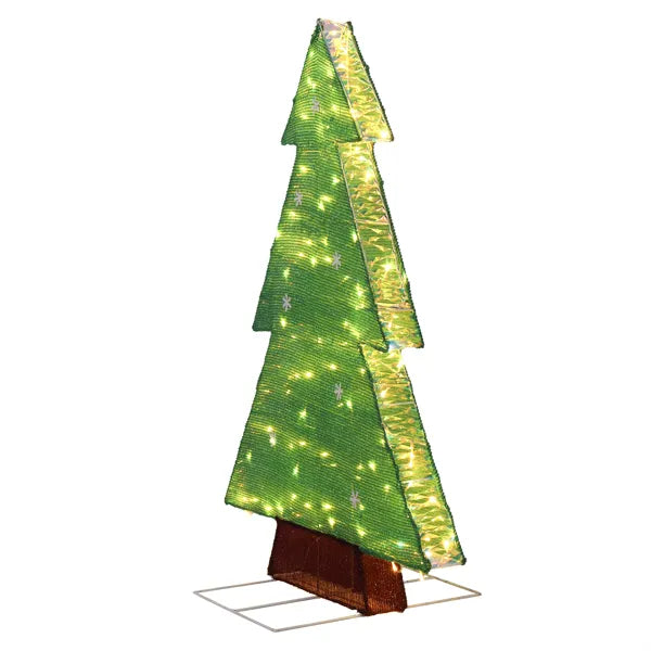 4FT Pre-Lit Christmas Tree with 110 Warm White LED Lights