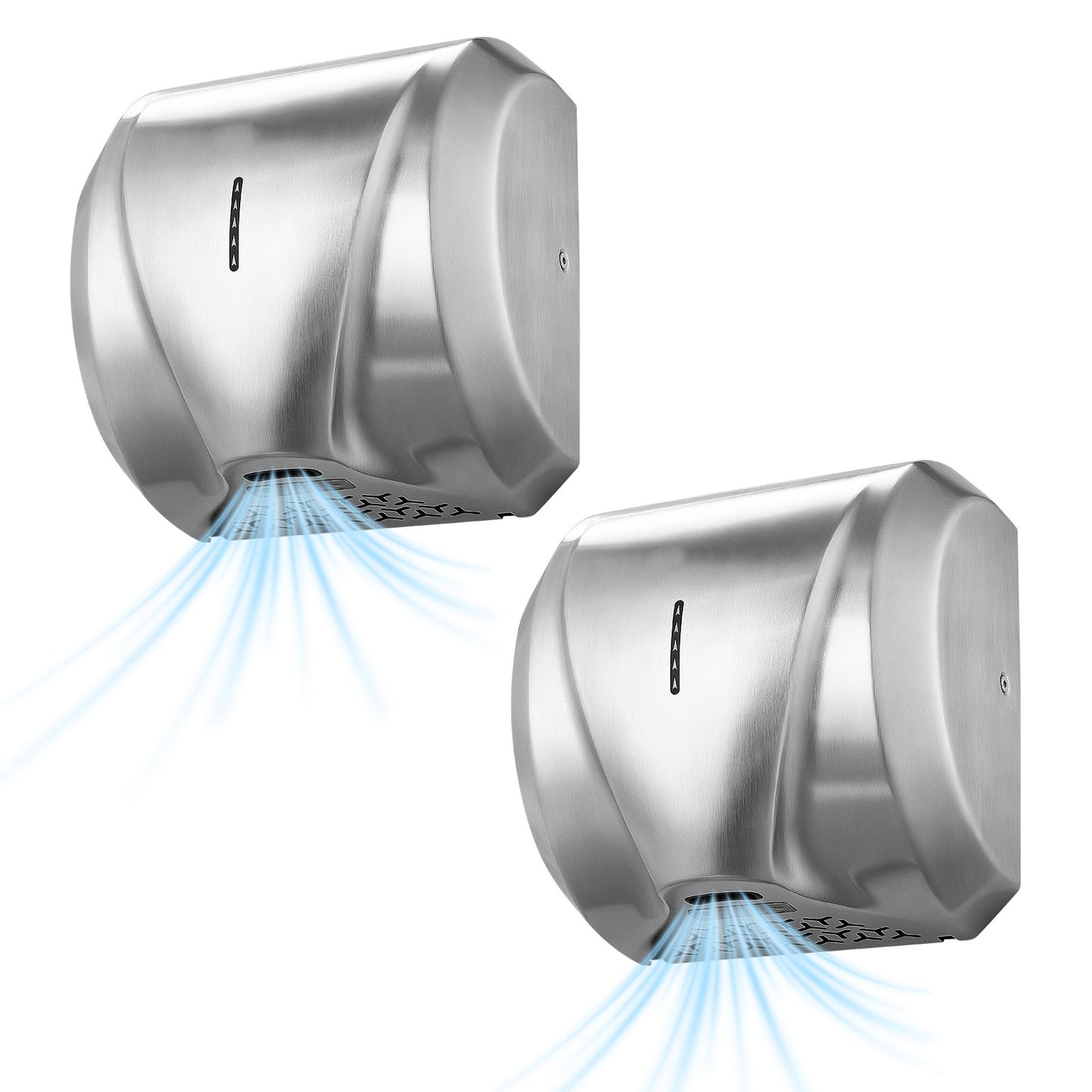 2 Pack Commercial Hand Dryer 1800W with HEPA Filter - Fast Drying Wall-Mount
