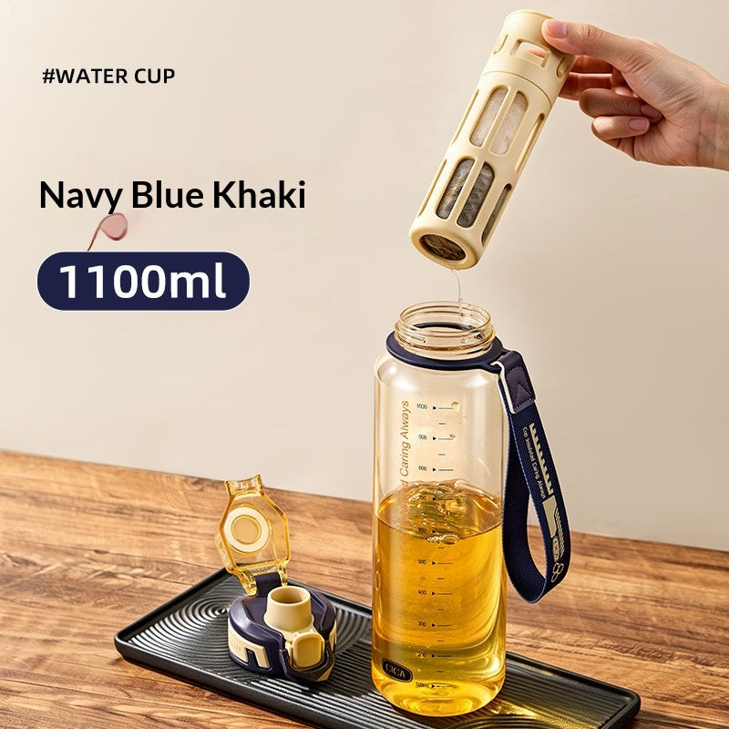 High-Temperature Resistant Outdoor Water Bottle 1100ML Tritan Drinkware
