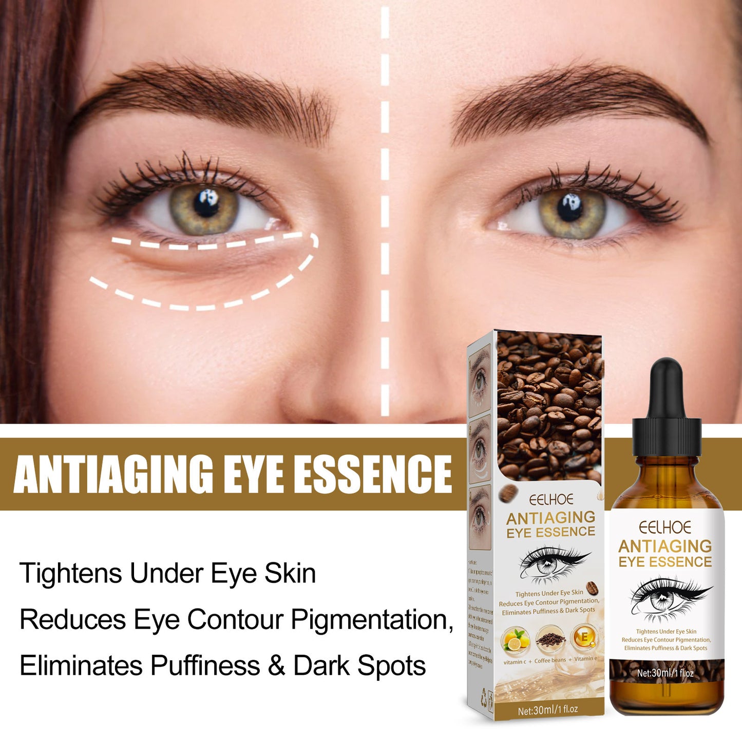 Anti-Aging Eye Serum for Dark Circles, Puffiness, and Fine Lines - 30ml