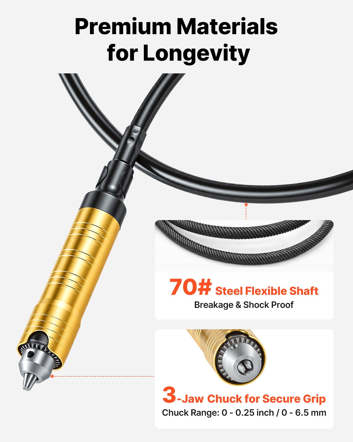 1200W Flex Shaft Grinder Rotary Tool with 112 Accessories for Sanding Polishing Cutting