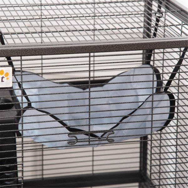 Large Steel Multi-Tier Small Pet Cage with Wheels & Accessories
