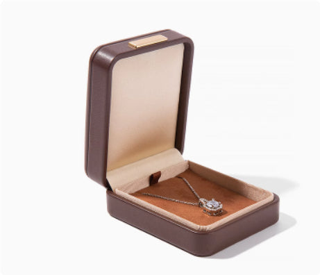 High-Grade PU Leather Jewelry Storage Box with Rounded Corners