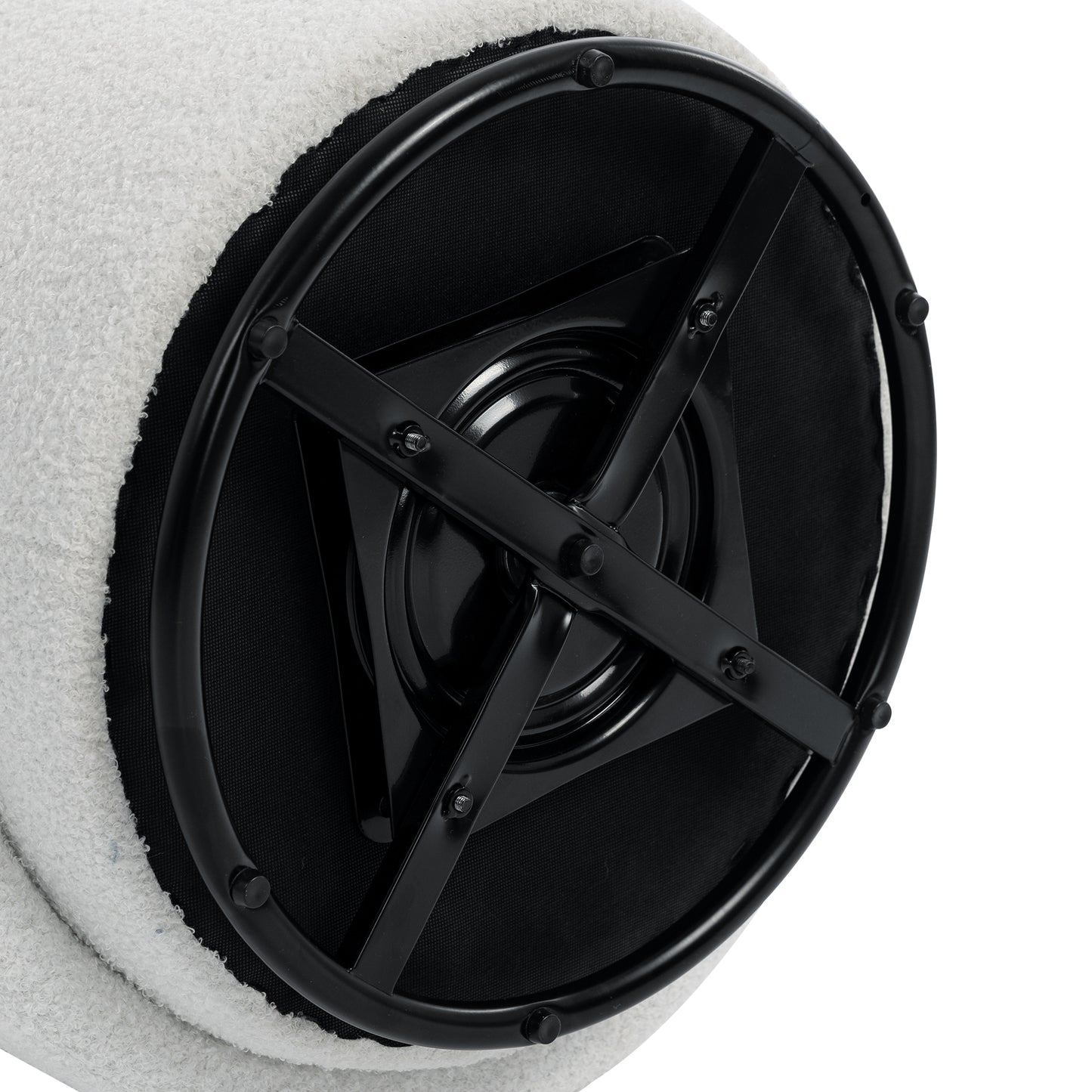 Stylish Upholstered Barrel Chair 360 Swivel Vanity Stool For Bedroom