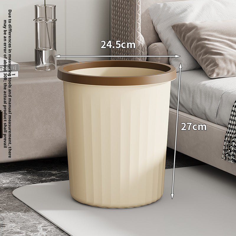 Kitchen Storage Bin - Vertical Pattern Crimp, Cream Color, 24.5 x 27cm