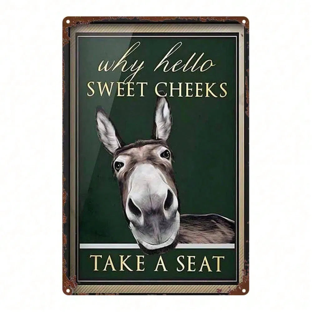 Metal Tin Wall Decoration - 20cm x 20cm Artistic Sign