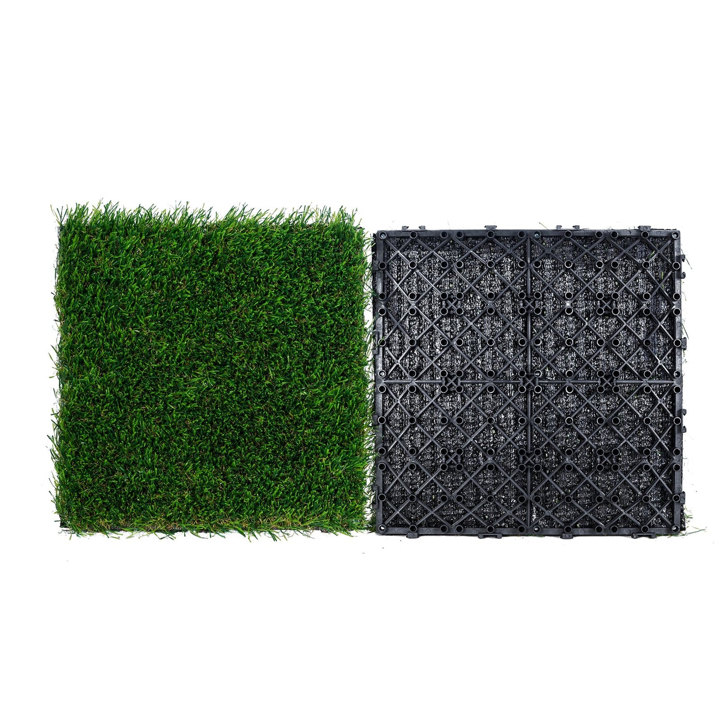 Artificial Grass Tiles Interlocking Turf Set 18 Pack - Multi-Color Garden & Patio Flooring