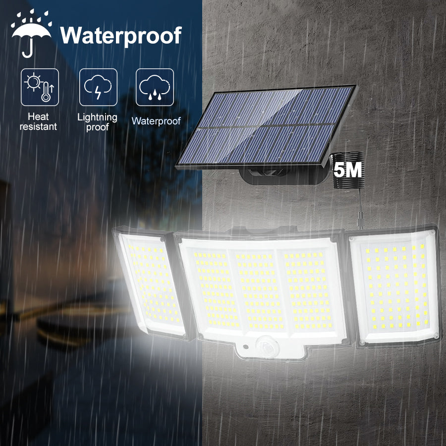 Outdoor Solar Motion Lights 348 LED Waterproof Security Floodlights with Remote