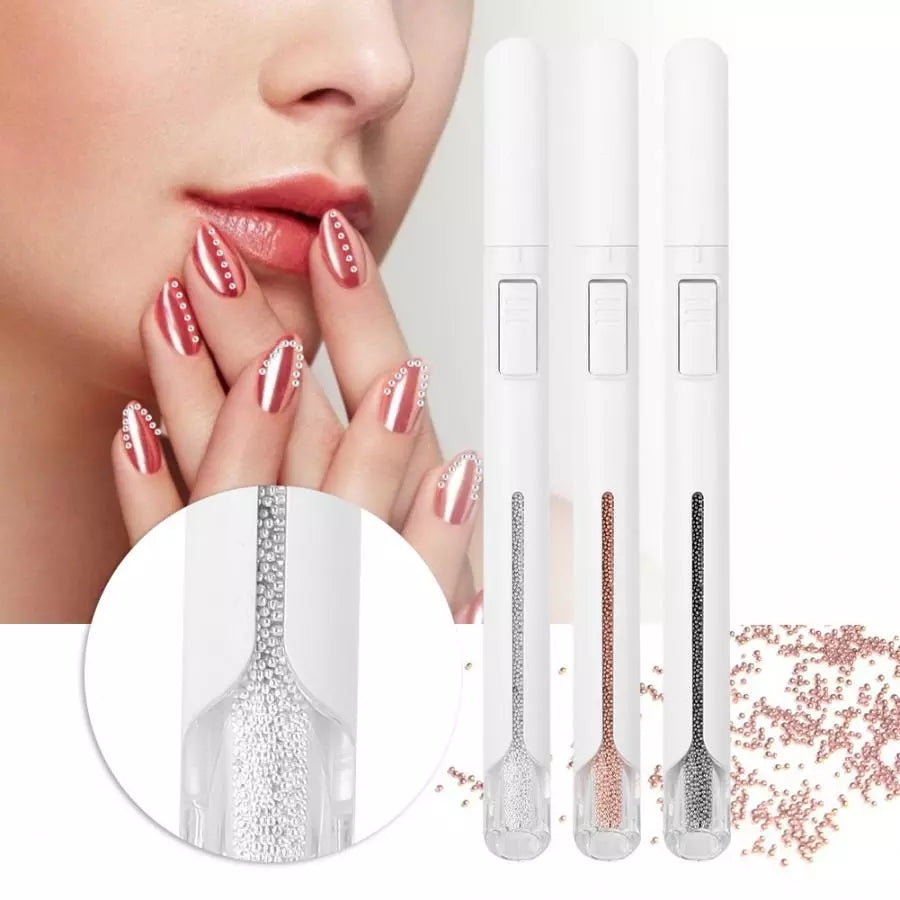 Nail Art Pen with Steel Beads - Multiple Colors