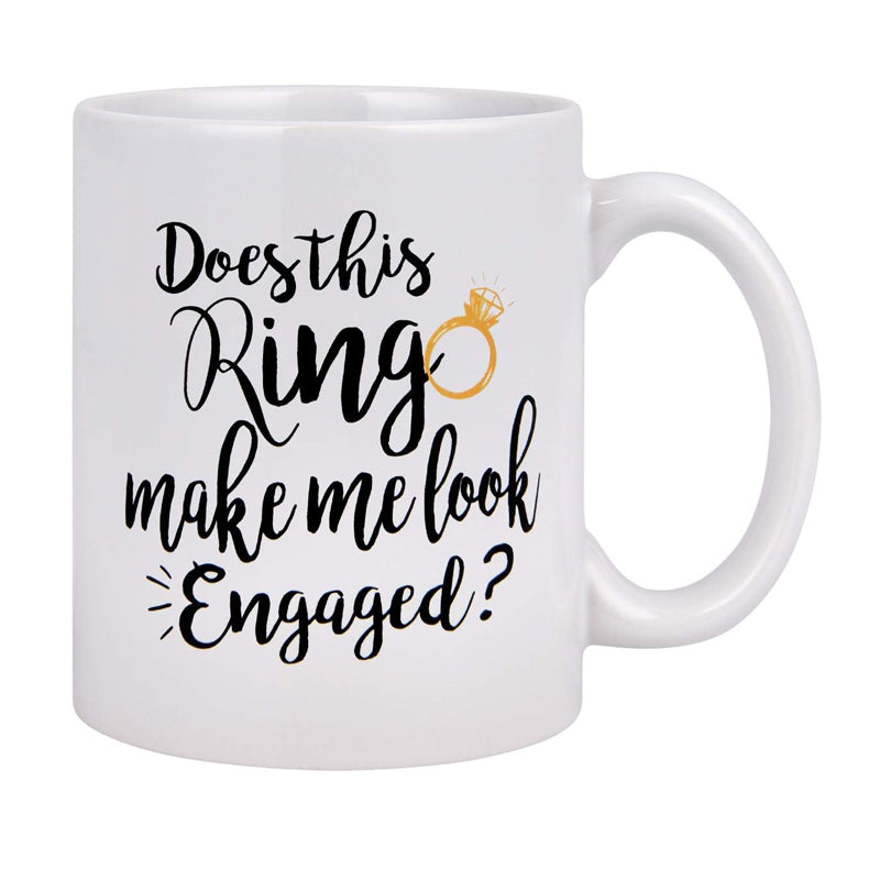 Engaged Ceramic Coffee Mug - 325ml Gift for Women