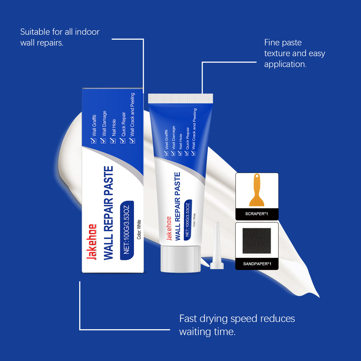 Wall Repair Kit - Wall Patching, Spackle & Putty for Home Wall Fixing
