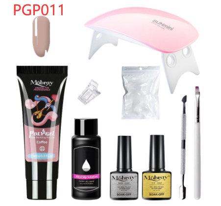 Poly Gel Nail Kit with UV Lamp & Glue