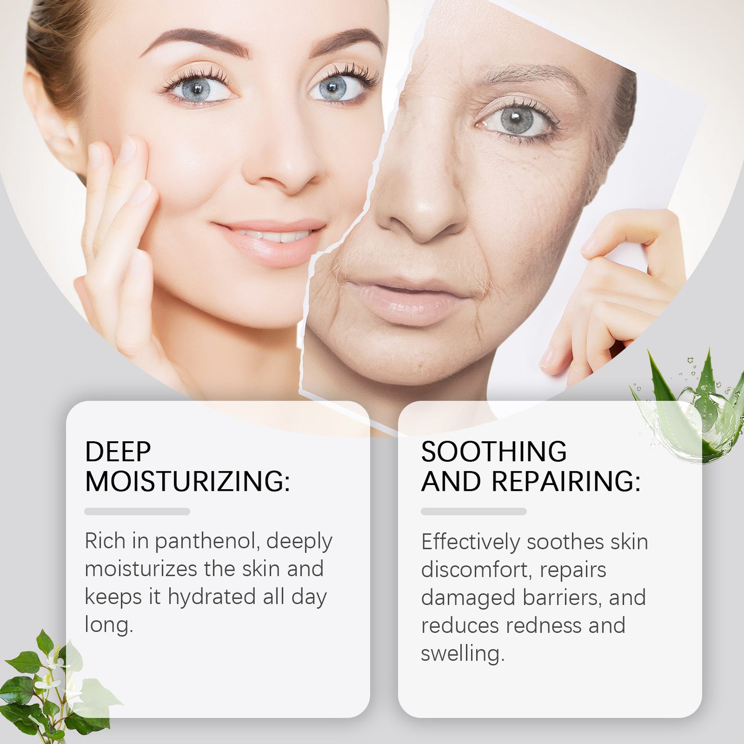 Heart Leaf Moisturizing Soothing Face Cream - Hydrating Skin Repair